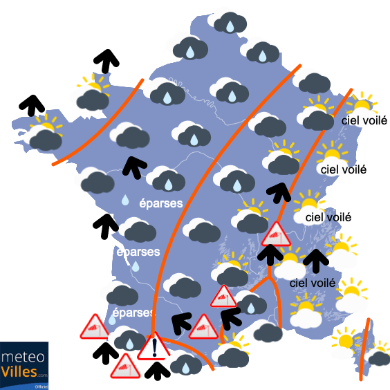 Tempête Barbara avec pluie et douceur