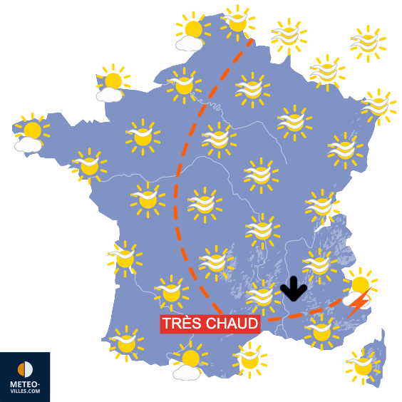 Carte de température France