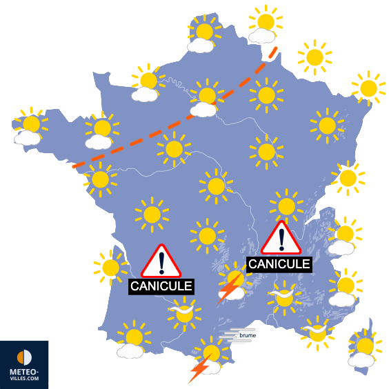 Carte de température France