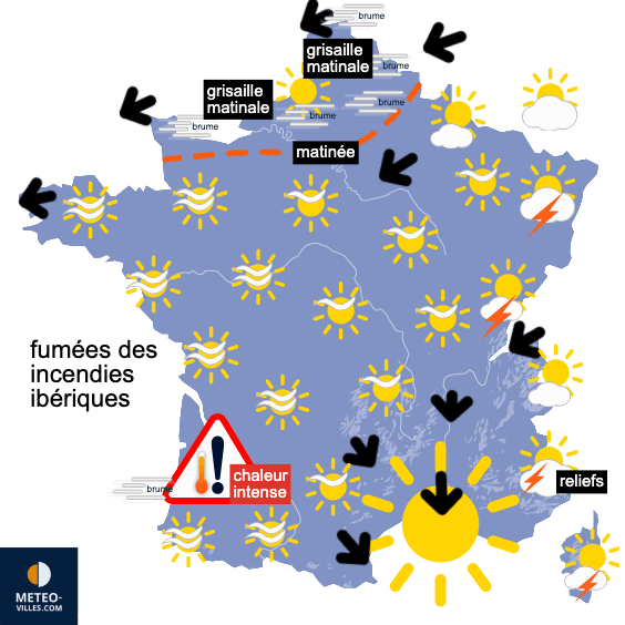 Carte de température France