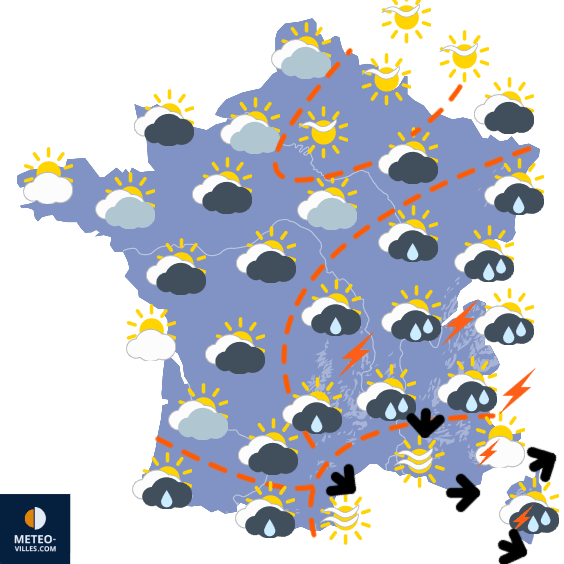Carte de température France