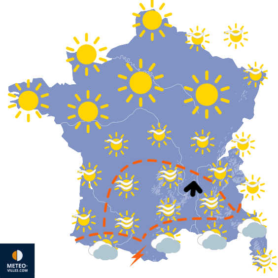 Carte de température France