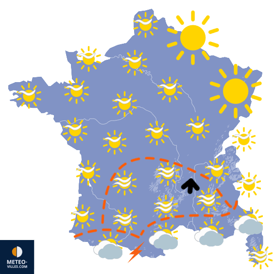Carte de température France