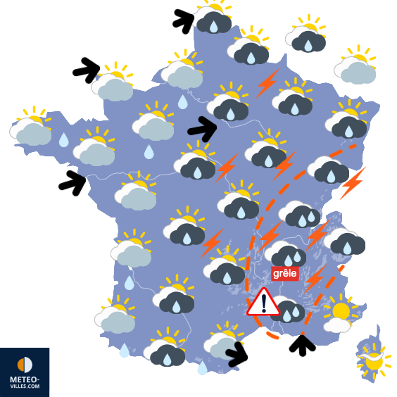 Carte de température France