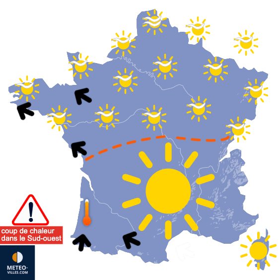 Carte de température France