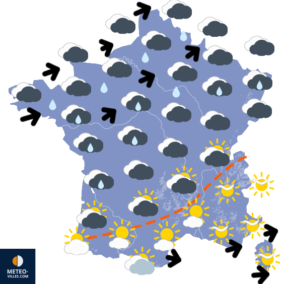 Carte de température France