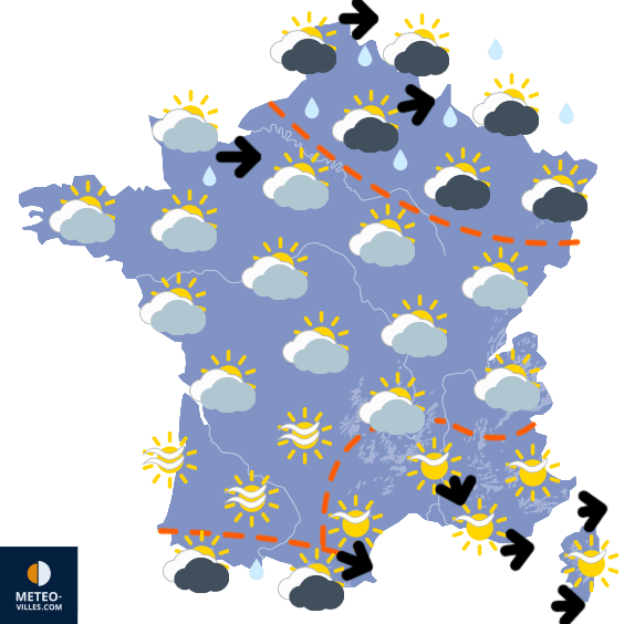 Carte de température France