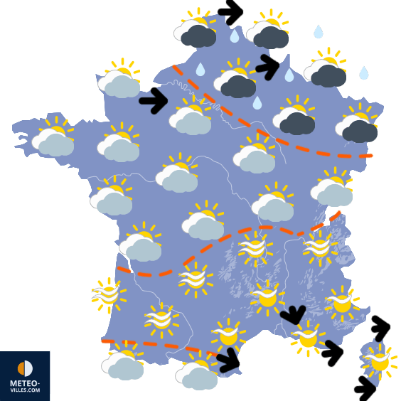 Carte de température France