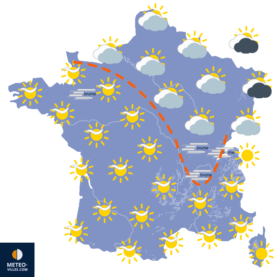 Carte de température France