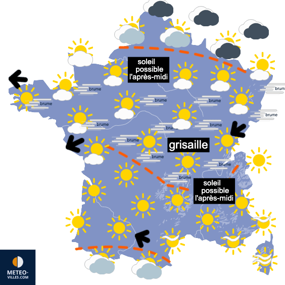 Carte de température France