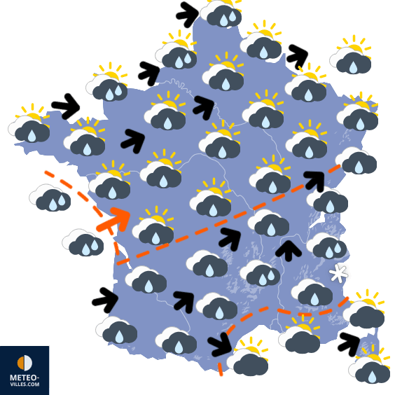 Carte de température France