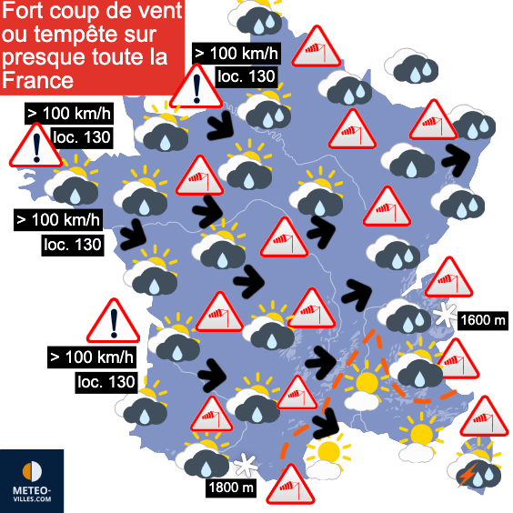 Carte de température France