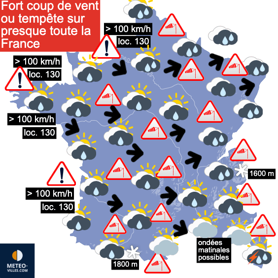 Carte de température France