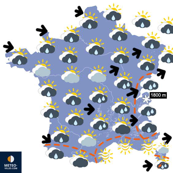 Carte de température France