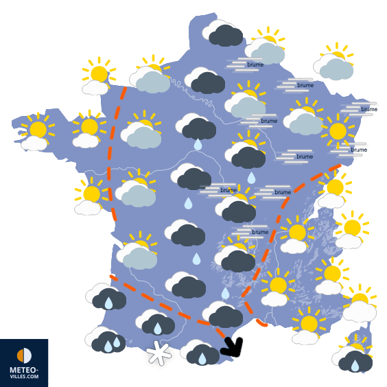Carte de température France