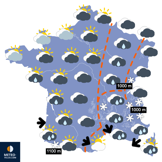 Carte de température France
