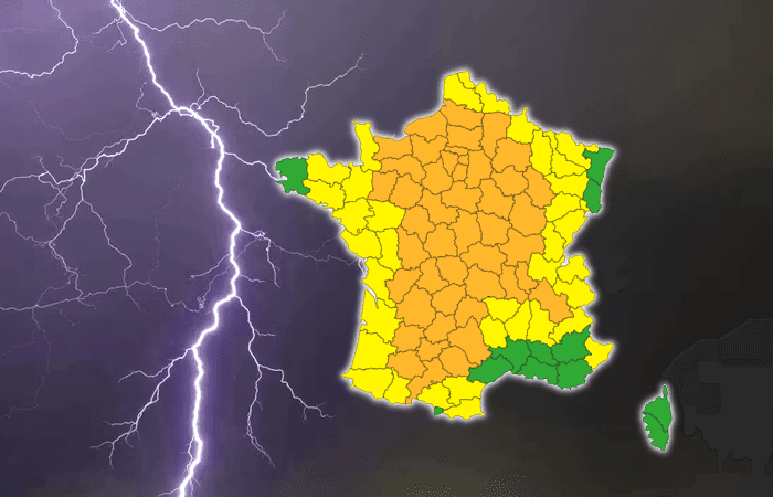 Violents orages prévus du sud-ouest au nord ce mercredi 25 juin