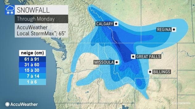 Image d'illustration pour Tempête hivernale historique entre Alberta et Montana