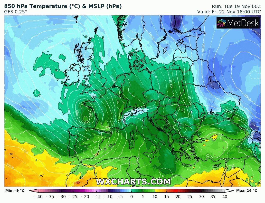Image d'illustration pour Fin temporaire de la fraîcheur et flux Océanique pour la semaine prochaine