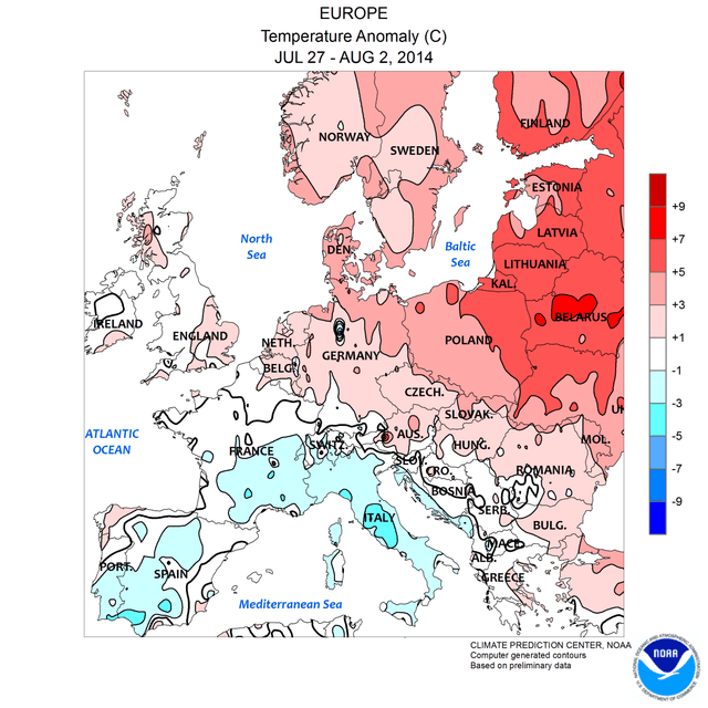 Image d'illustration pour Fraîcheur et pluies en Europe Occidentale la semaine dernière
