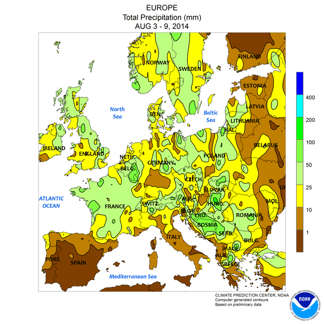 Image d'illustration pour Fraîcheur et pluies en Europe Occidentale la semaine dernière
