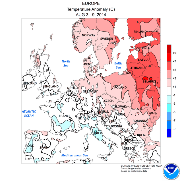Image d'illustration pour Fraîcheur et pluies en Europe Occidentale la semaine dernière
