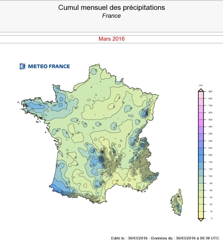 Image d'illustration pour Un mois de mars frais, souvent nuageux et pluvieux