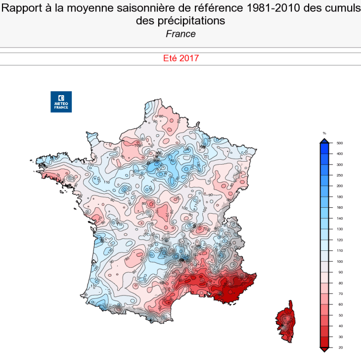 Image d'illustration pour Bilan cartographié de l'été 2017 en France