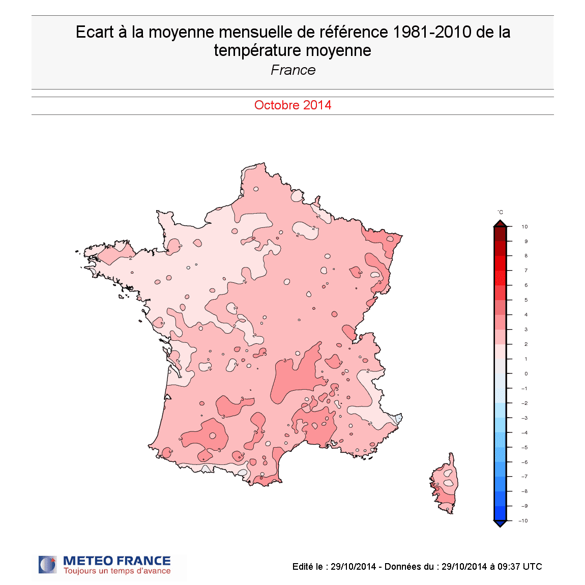 Image d'illustration pour Premier bilan d'octobre 2014 : une douceur remarquable