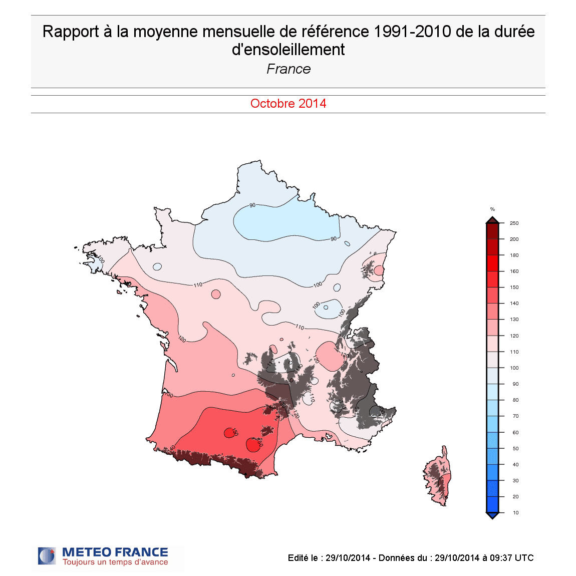 Image d'illustration pour Premier bilan d'octobre 2014 : une douceur remarquable
