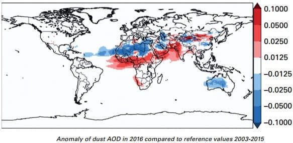 Image d'illustration pour Premier bulletin annuel sur les poussières atmosphériques 