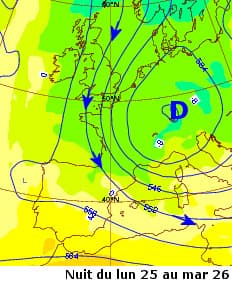 Image d'illustration pour Vers un temps durablement humide et froid - risque de neige