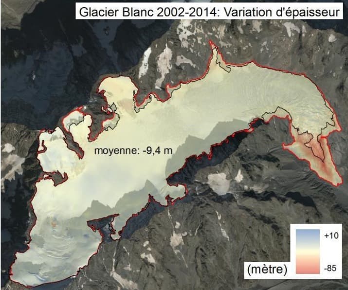 Image d'illustration pour Recul des glaciers des Alpes face au réchauffement climatique
