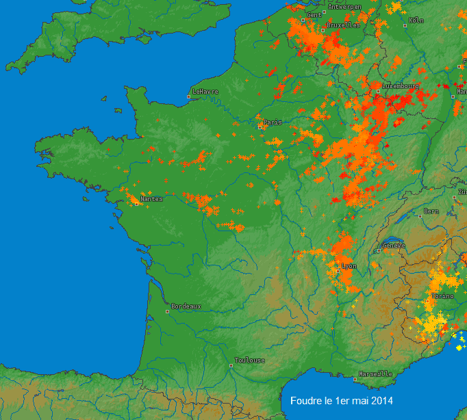 Image d'illustration pour Nombreux orages et grêle pour le 1er mai