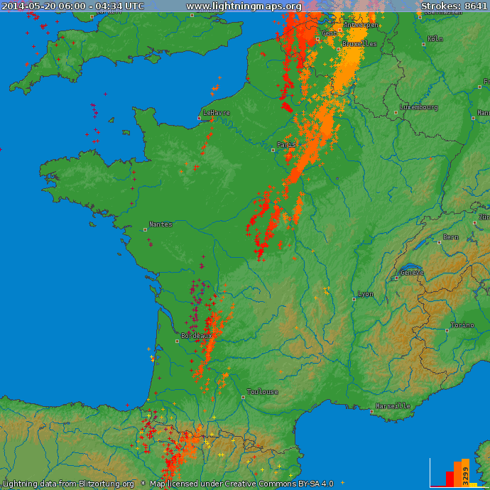 Image d'illustration pour Synthèse des orages du 19 au 23 mai - pluie, rafale, grêle, tornade et foudre