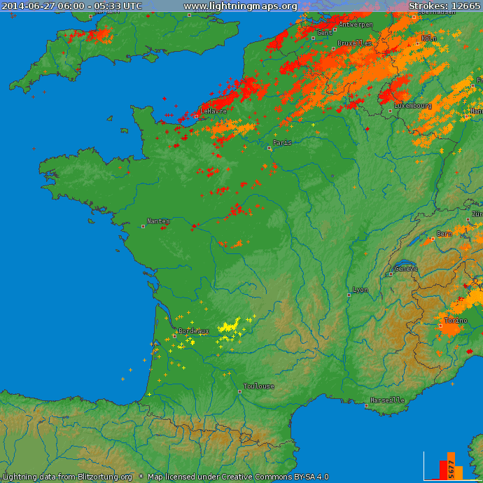 Image d'illustration pour Orage fort en Seine Maritime (Le Havre) - Foudre et inondations
