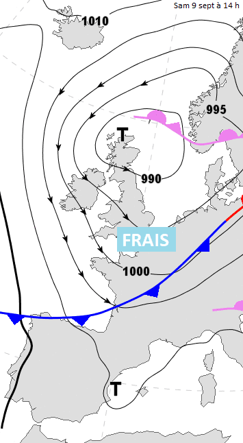 Image d'illustration pour Fraîcheur, pluie et vent sous un front froid ce week-end