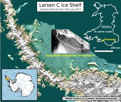 Image d'illustration pour Un immense iceberg se détache de la péninsule Antarctique