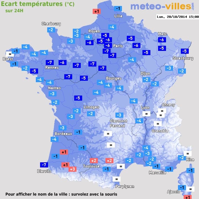 Image d'illustration pour Baisse des températures et gelées blanches sur la France