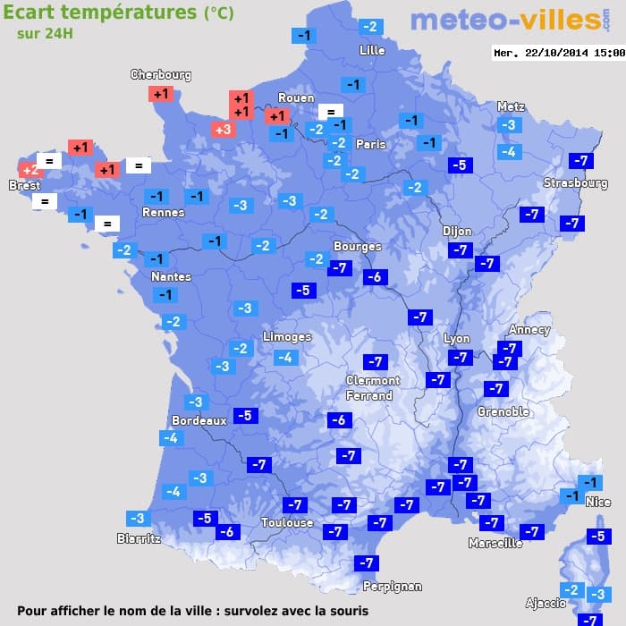 Image d'illustration pour Baisse des températures et gelées blanches sur la France
