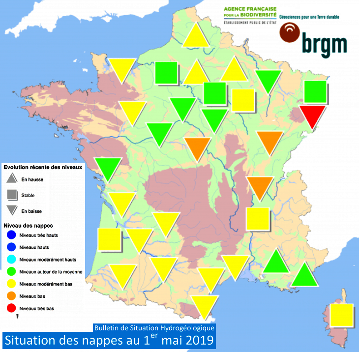 Image d'illustration pour Bulletin de niveaux des nappes phréatiques au 1er mai
