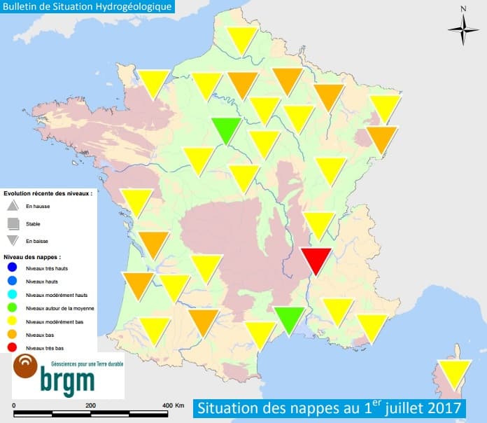 Image d'illustration pour Bulletin de niveaux des nappes phréatiques en juillet