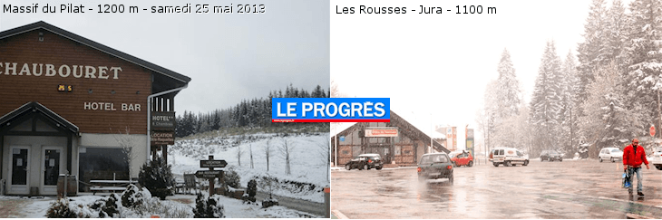 Image d'illustration pour 23 au 26 mai 2013 : Fraîcheur, gelée et neige sous goutte froide