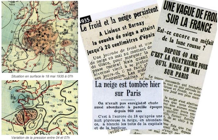 Image d'illustration pour Neige et froid exceptionnels mi-mai 1935, y compris à Paris