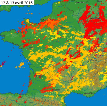 Image d'illustration pour De fréquents orages du 10 au 13 avril mais des dégâts limités