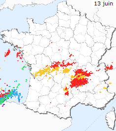 Image d'illustration pour Violents orages attisés par la chaleur en cette mi-juin