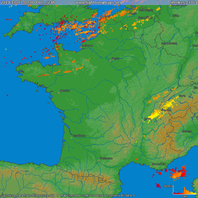 Image d'illustration pour Orage, coulée de boue et foudre sur l'Ain, la Haute Savoie et le Léman