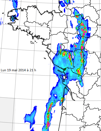 Image d'illustration pour Orage fort et grêle en Aquitaine, Poitou-Charentes et Pays de la Loire