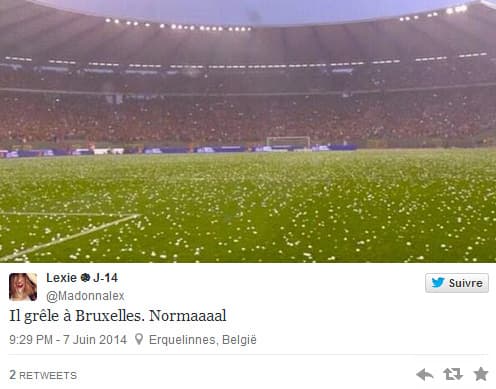Image d'illustration pour Orage fort en Belgique - match de football interrompu par la grêle