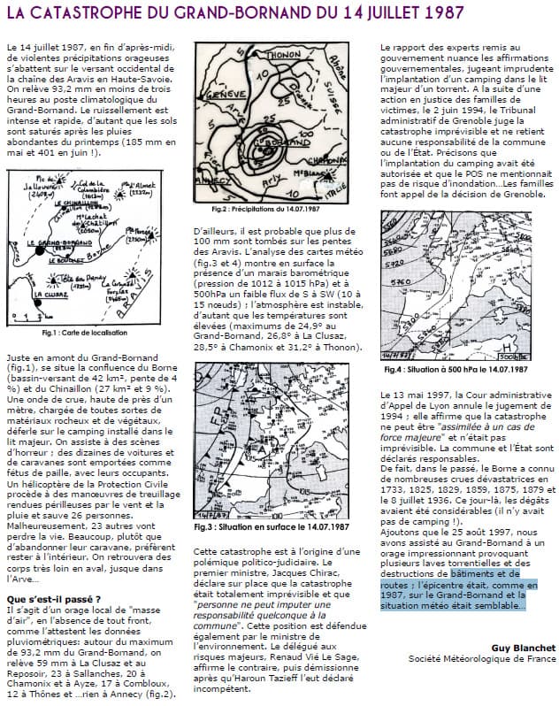 Image d'illustration pour Orage & crue éclair au Grand Bornand le 14 juillet 1987